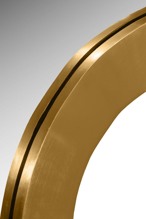Oblique Iron Frame Mirror in Gold - 440Gold-38M