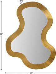 Oblique Iron Frame Mirror in Gold - 440Gold-38M