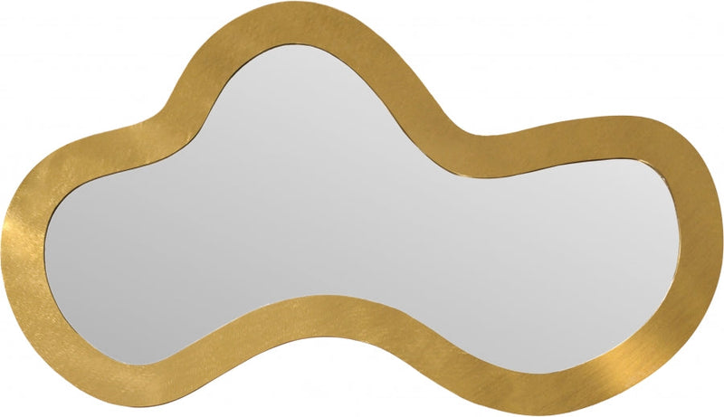 Oblique Iron Frame Mirror in Gold - 440Gold-48M