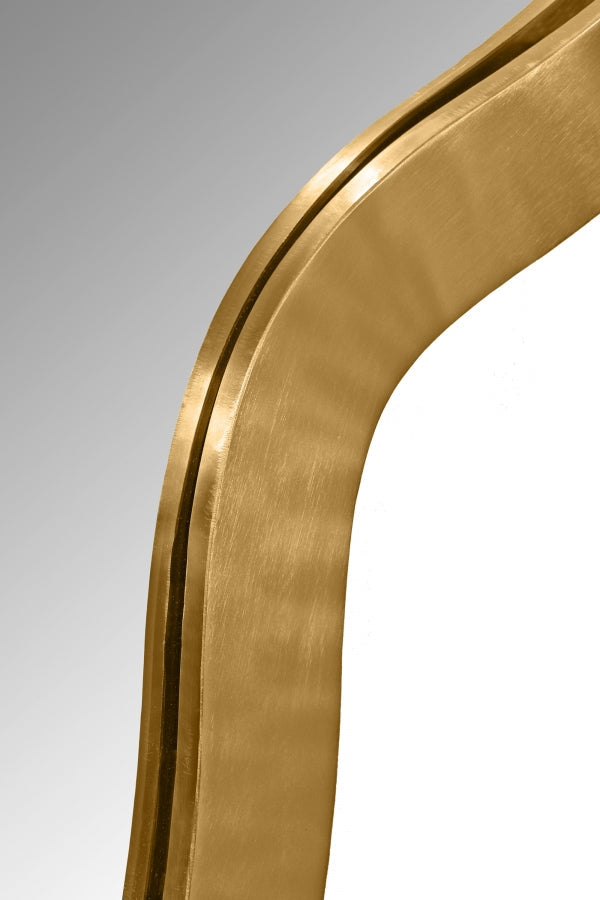 Oblique Iron Frame Mirror in Gold - 440Gold-48M