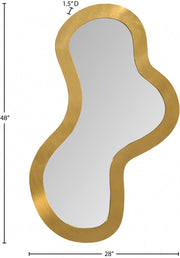 Oblique Iron Frame Mirror in Gold - 440Gold-48M
