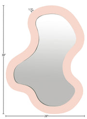 Oblique Iron Frame Mirror in Pink - 440Pink-38M