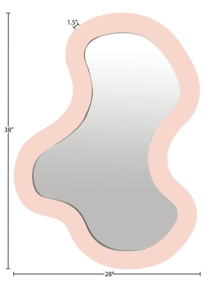 Oblique Iron Frame Mirror in Pink - 440Pink-38M