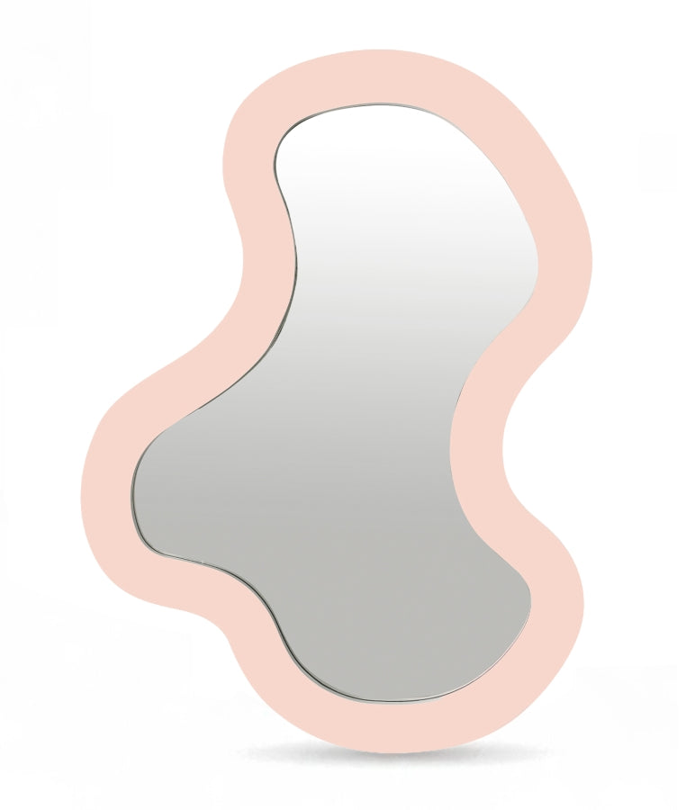 Oblique Iron Frame Mirror in Pink - 440Pink-38M