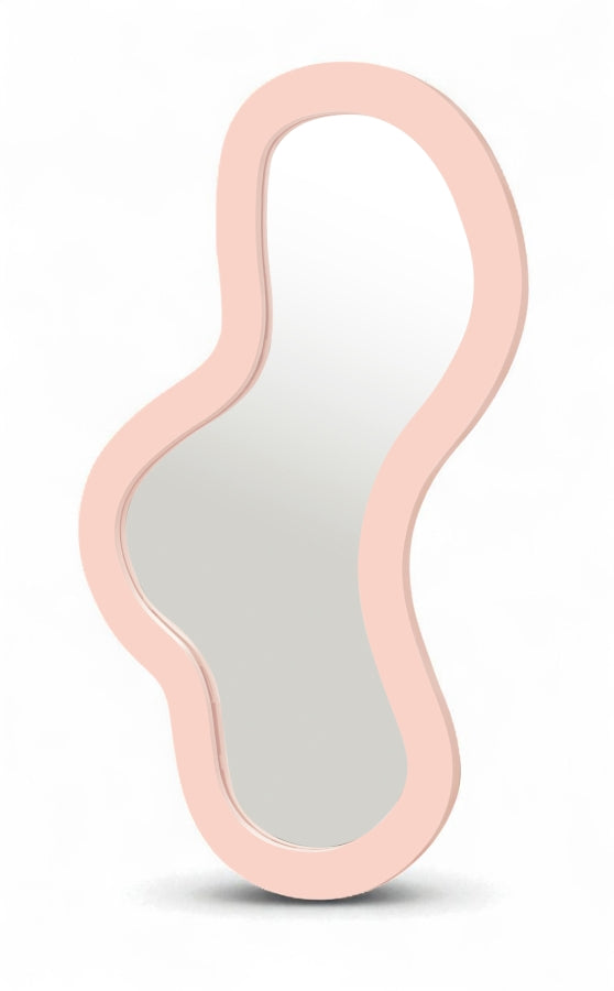 Oblique Iron Frame Mirror in Pink - 440Pink-48M