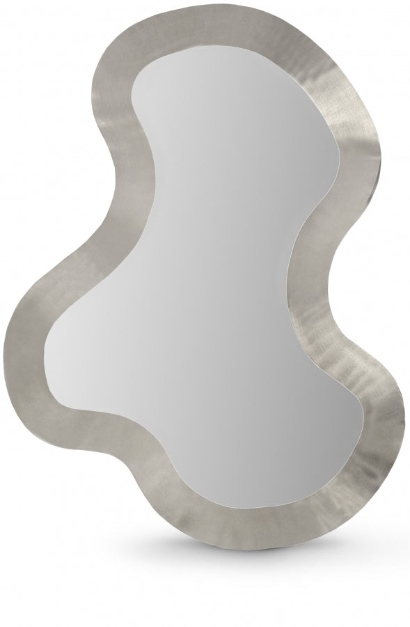 Oblique Iron Frame Mirror in Silver - 440Silver-38M