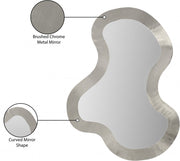 Oblique Iron Frame Mirror in Silver - 440Silver-38M
