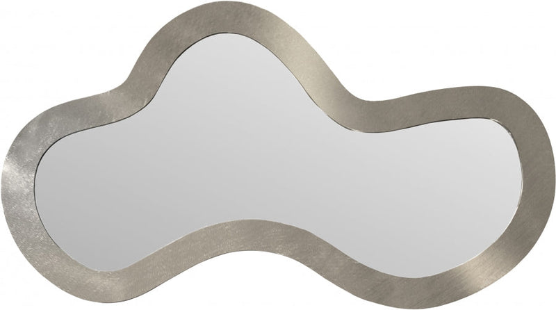 Oblique Iron Frame Mirror in Silver - 440Silver-48M