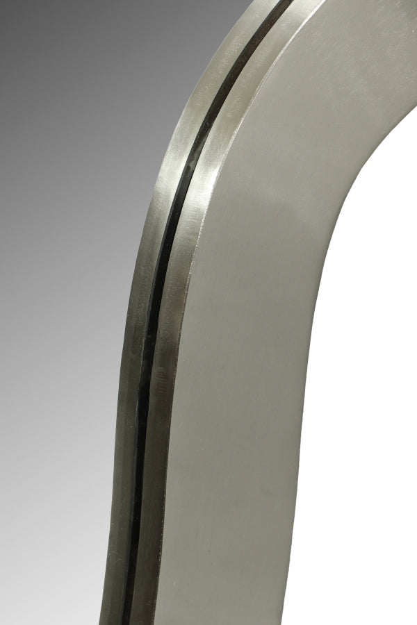 Oblique Iron Frame Mirror in Silver - 440Silver-48M
