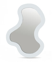 Oblique Iron Frame Mirror in White - 440White-38M