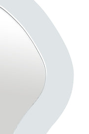 Oblique Iron Frame Mirror in White - 440White-38M