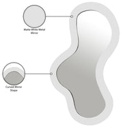 Oblique Iron Frame Mirror in White - 440White-48M