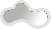 Oblique Iron Frame Mirror in White - 440White-48M