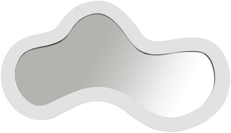 Oblique Iron Frame Mirror in White - 440White-48M