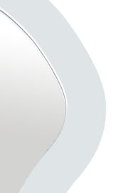 Oblique Iron Frame Mirror in White - 440White-48M