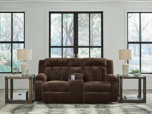 Observation Chocolate Power Reclining Loveseat with Console - PC2140696