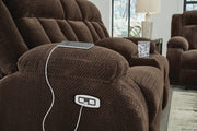 Observation Chocolate Power Reclining Loveseat with Console - PC2140696