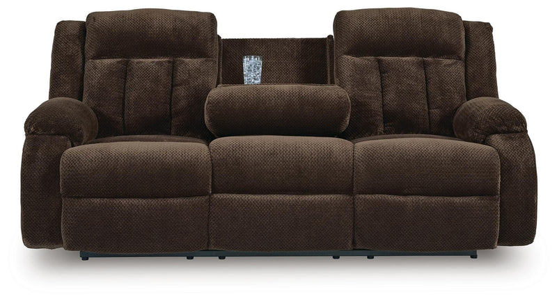 Observation Chocolate Power Reclining Sofa with Drop Down Table - PC2140699