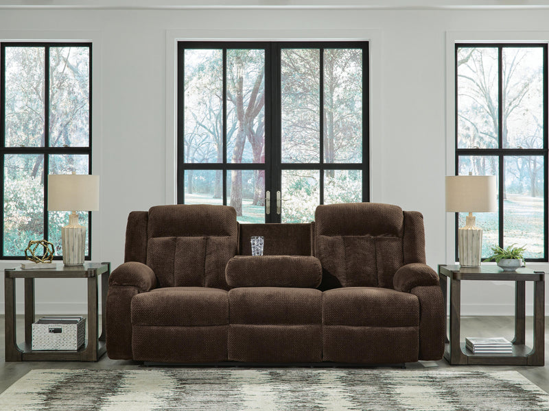 Observation Chocolate Power Reclining Sofa with Drop Down Table - PC2140699