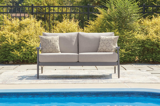 Ocean Beach Gray Outdoor Loveseat with Cushion - PCP510-835