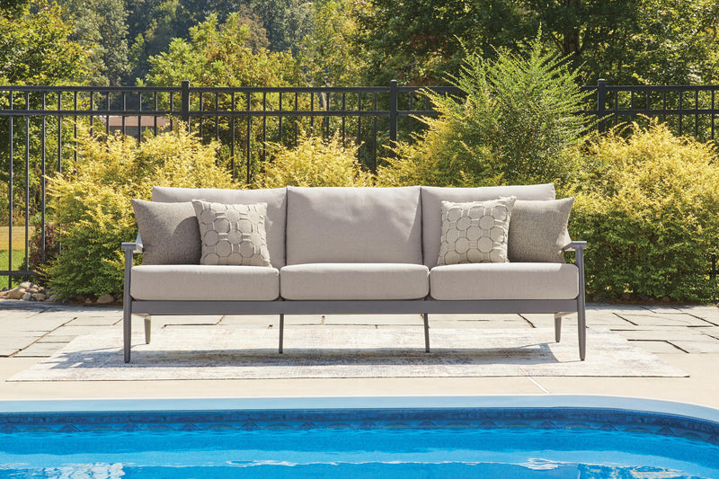 Ocean Beach Gray Outdoor Sofa with Cushion - PCP510-838
