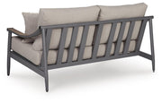 Ocean Beach Outdoor Sofa and Loveseat in Gray - PKG024576