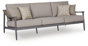 Ocean Beach Outdoor Sofa and Loveseat in Gray - PKG024576