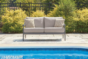 Ocean Beach Outdoor Sofa and Loveseat in Gray - PKG024576