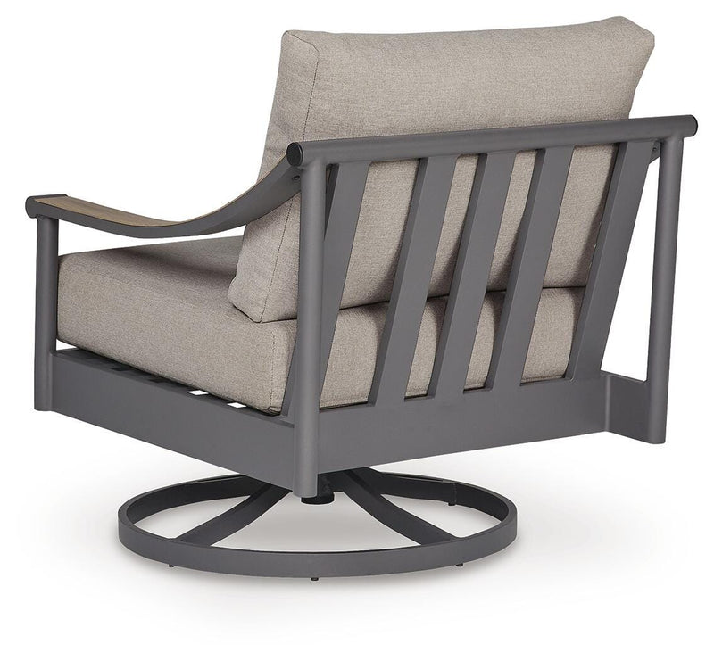 Ocean Beach Outdoor Sofa with 2 Lounge Chairs in Gray - PKG024578