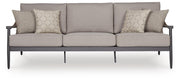 Ocean Beach Outdoor Sofa with 2 Lounge Chairs in Gray - PKG024578