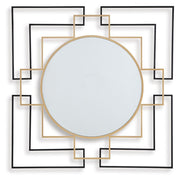 Oceanal Black/Gold Finish Accent Mirror - A8010394