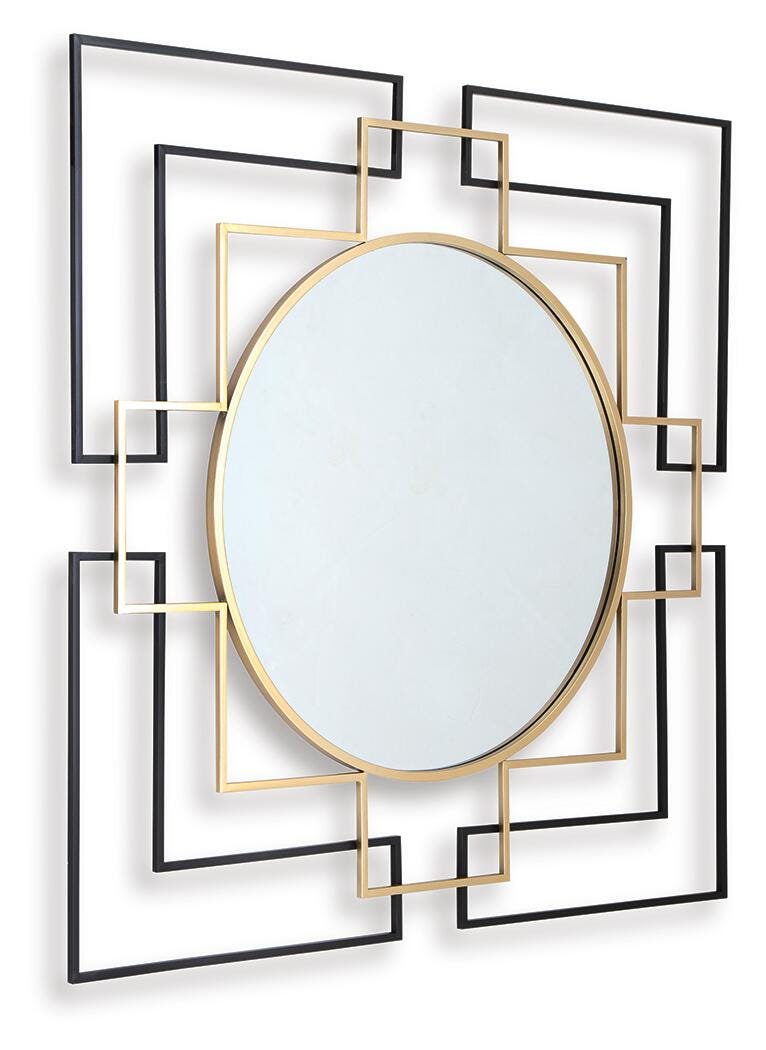 Oceanal Black/Gold Finish Accent Mirror - A8010394