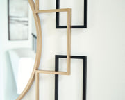 Oceanal Black/Gold Finish Accent Mirror - A8010394