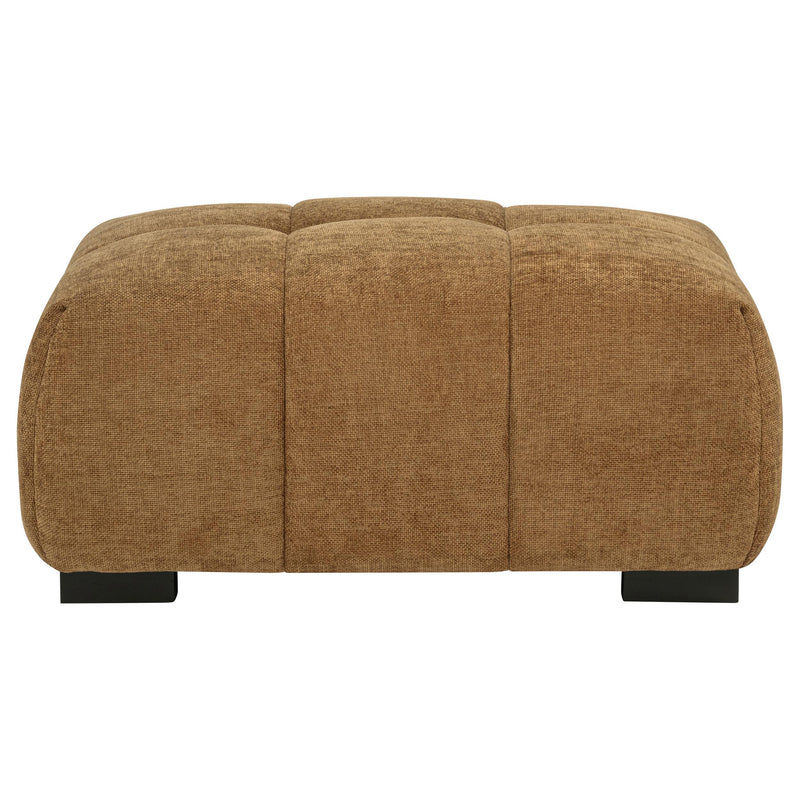 Octavia Upholstered Rectangular Ottoman Amber - 509344