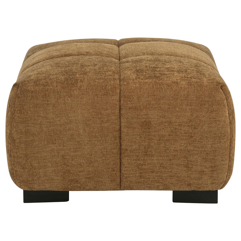 Octavia Upholstered Rectangular Ottoman Amber - 509344