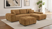 Octavia Upholstered Rectangular Ottoman Amber - 509344