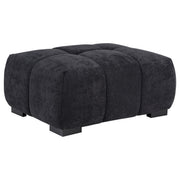 Octavia Upholstered Rectangular Ottoman Black - 511064