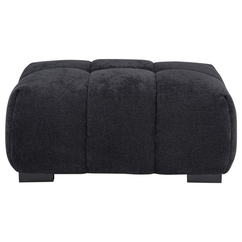 Octavia Upholstered Rectangular Ottoman Black - 511064