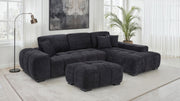 Octavia Upholstered Rectangular Ottoman Black - 511064