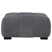 Octavia Upholstered Rectangular Ottoman Charcoal Grey - 509968