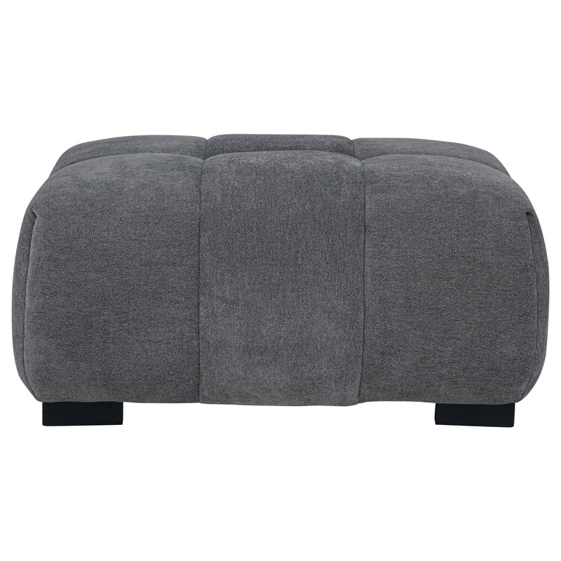 Octavia Upholstered Rectangular Ottoman Charcoal Grey - 509968