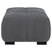 Octavia Upholstered Rectangular Ottoman Charcoal Grey - 509968