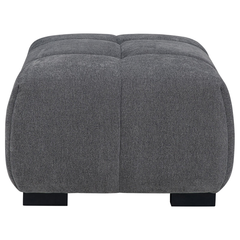 Octavia Upholstered Rectangular Ottoman Charcoal Grey - 509968