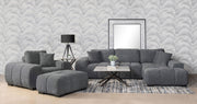 Octavia Upholstered Rectangular Ottoman Charcoal Grey - 509968