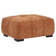 Octavia Upholstered Rectangular Ottoman Orange - 509354