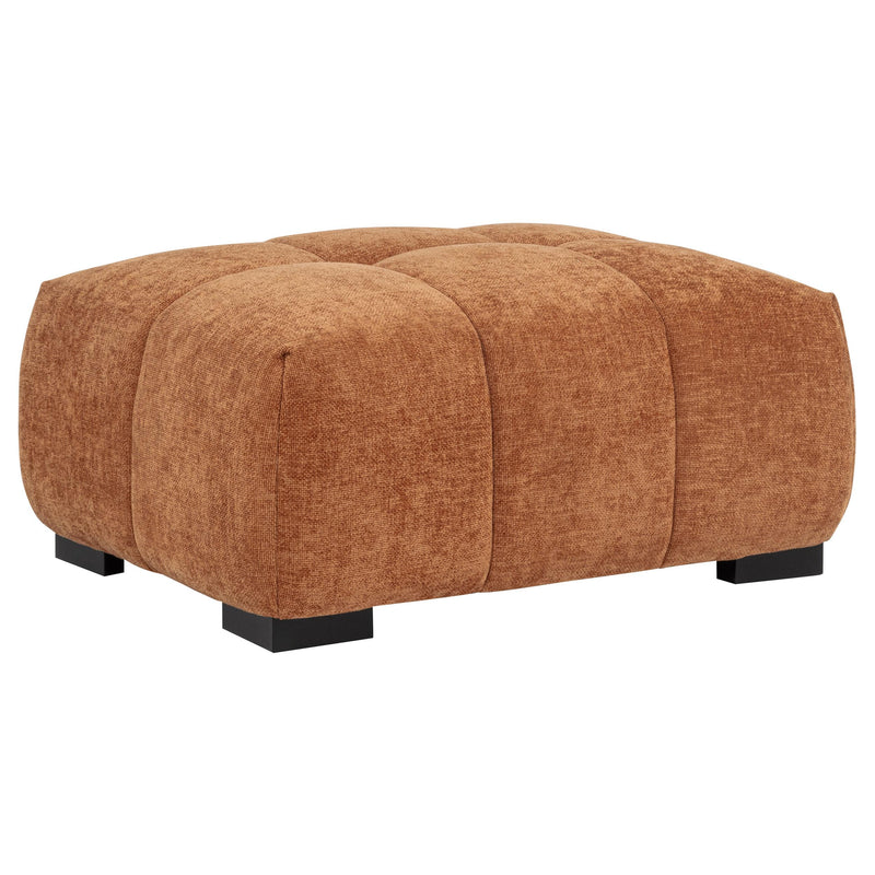 Octavia Upholstered Rectangular Ottoman Orange - 509354