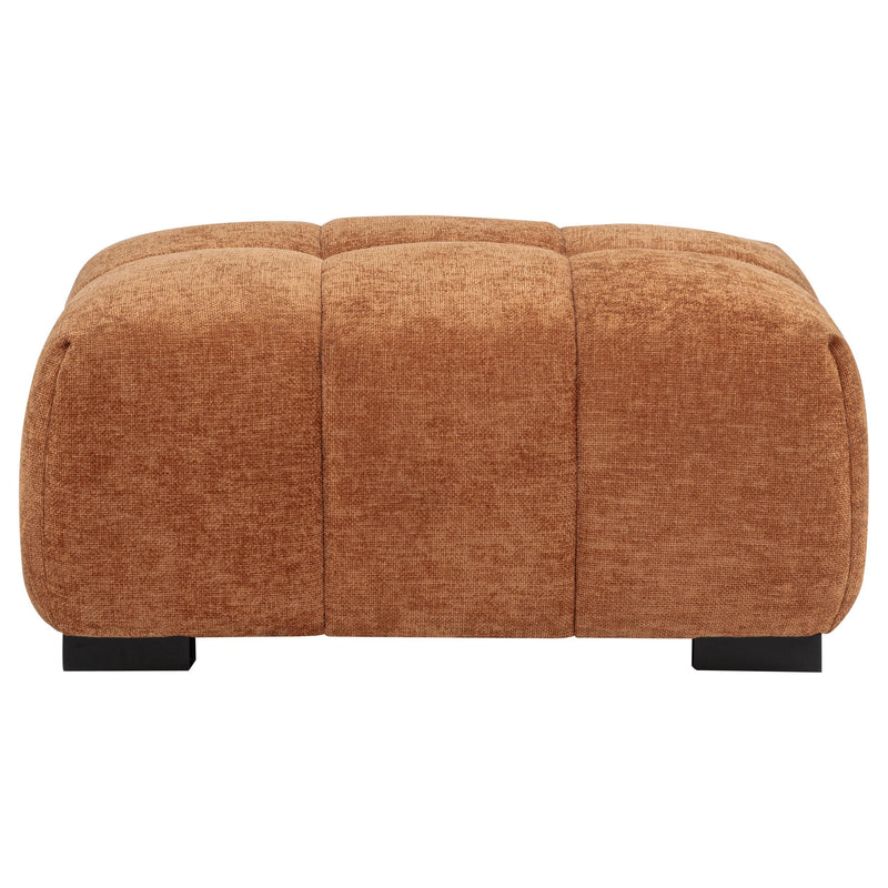 Octavia Upholstered Rectangular Ottoman Orange - 509354