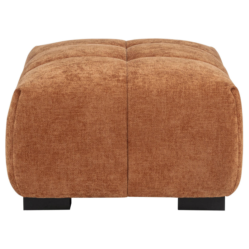 Octavia Upholstered Rectangular Ottoman Orange - 509354