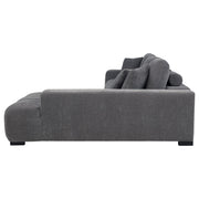 Octavia Upholstered Sectional Chaise Sofa Charcoal Grey - 509965