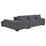 Octavia Upholstered Sectional Chaise Sofa Charcoal Grey - 509965